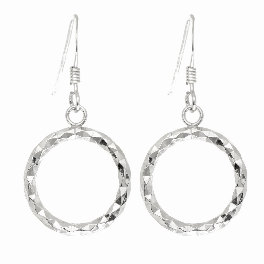 Silver Mini Circle Dangle Earring