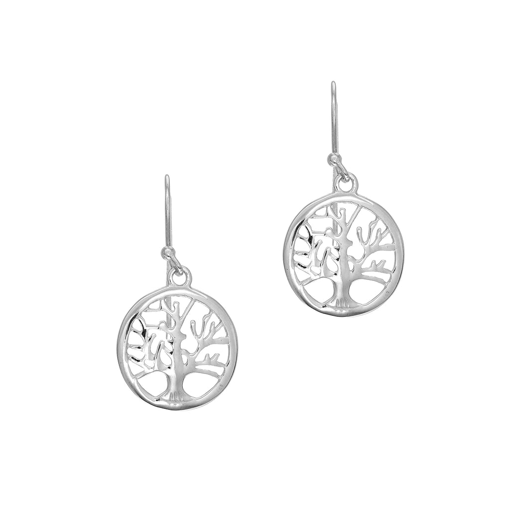 Silver Mini Tree of Life Earring