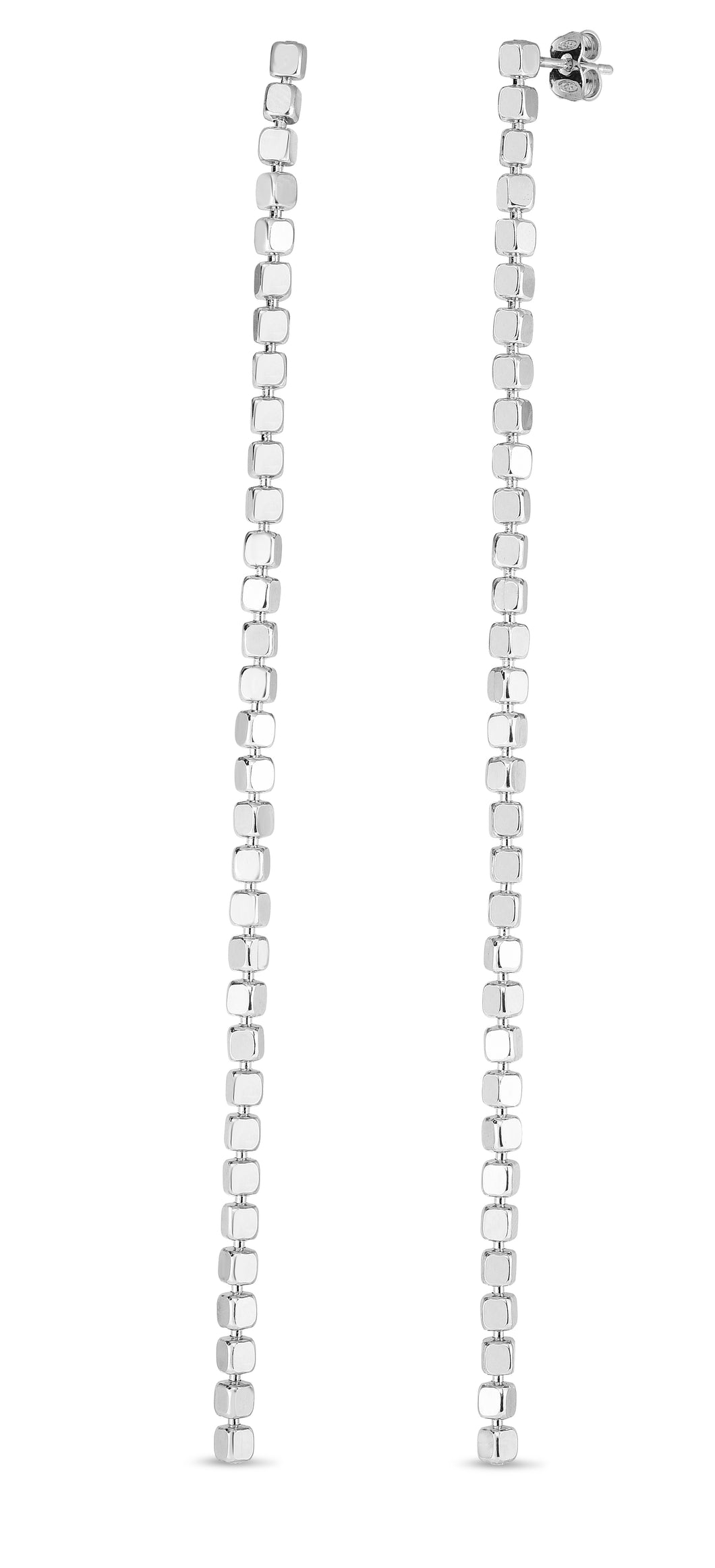 Silver Cubo Shoulder Dusters