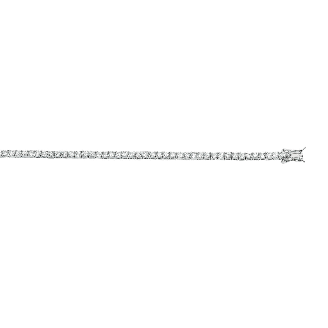 Silver Channel Set CZ Tennis Bracelet