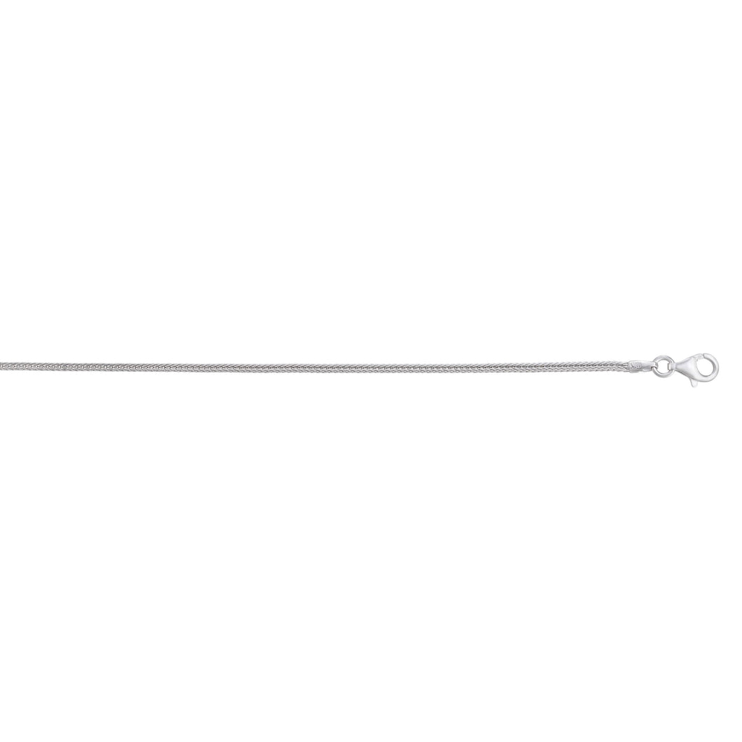 Silver 1.5mm Diamond Cut Foxtail Chain