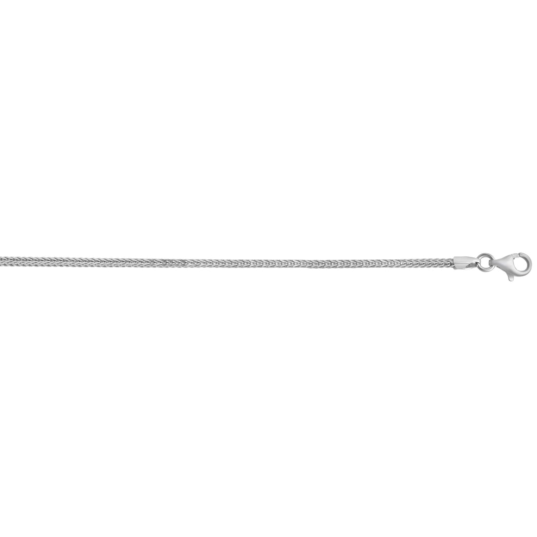Silver 1.7mm Diamond Cut Foxtail Chain