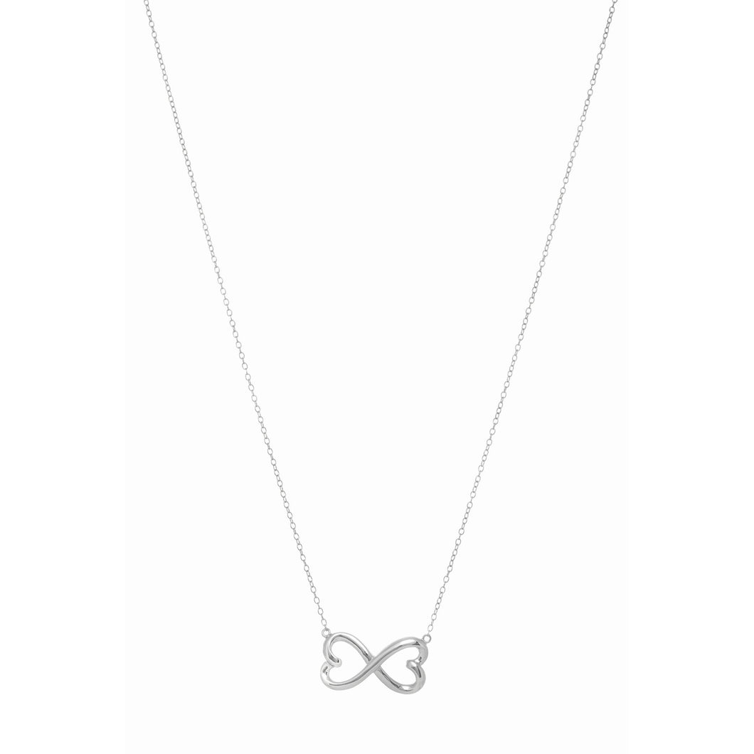 Silver Infinity Heart Necklace