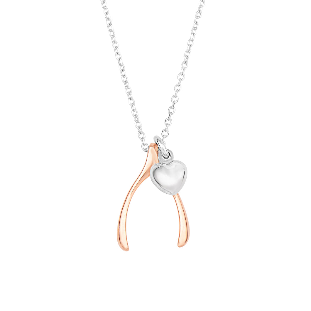 Silver Wishbone Necklace