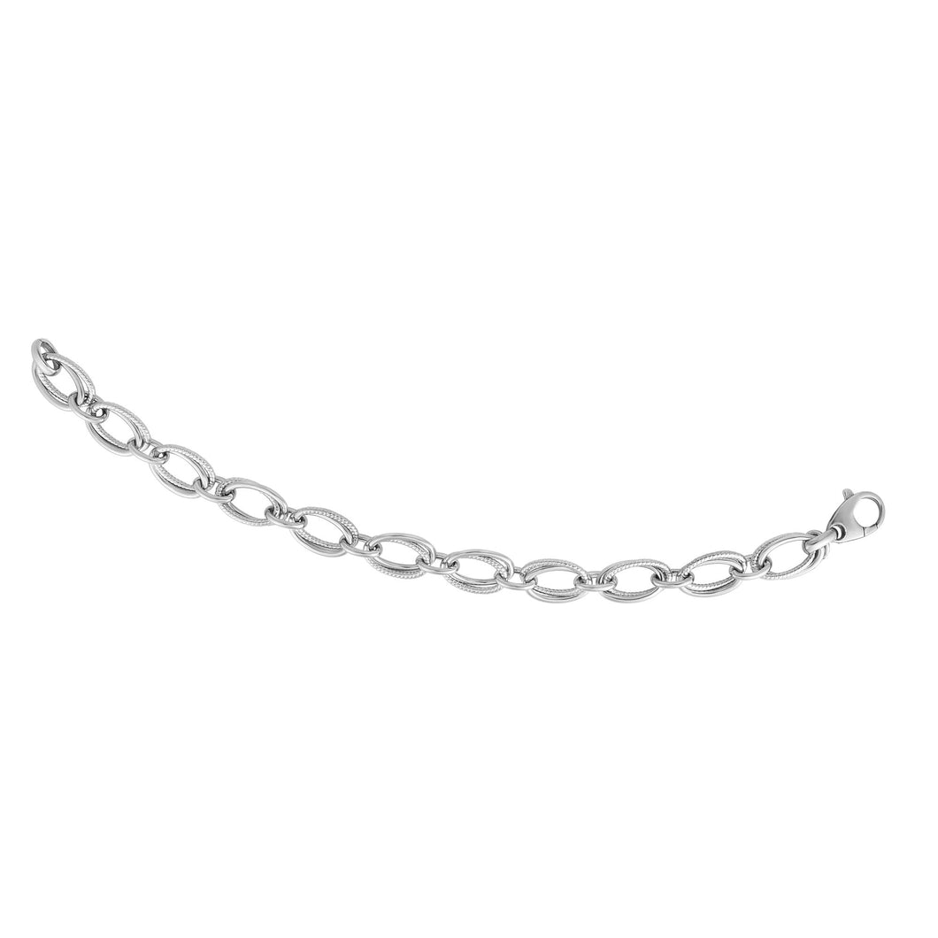 Silver Interlocking Twisted Bracelet
