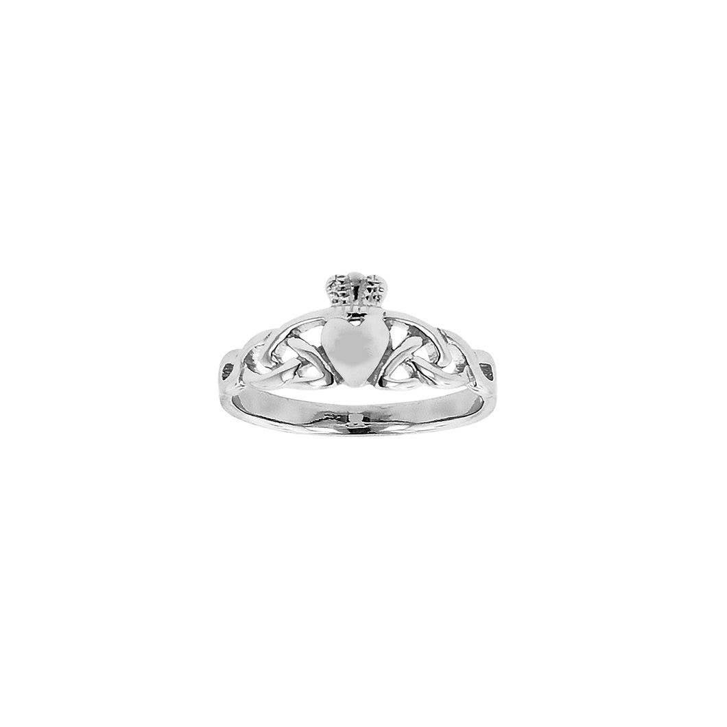 Silver Celtic Claddagh Ring