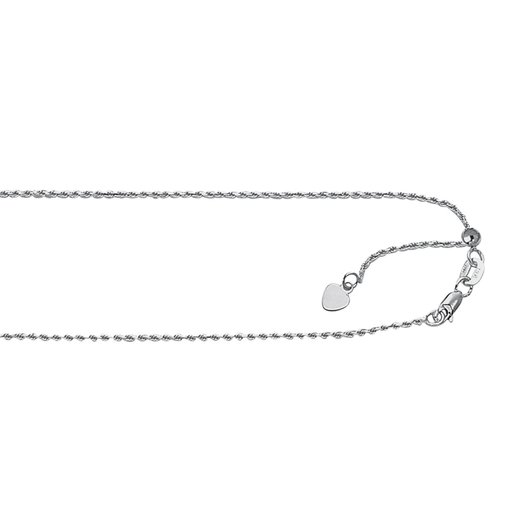 Silver 1mm Adjustable 30 Rope Chain