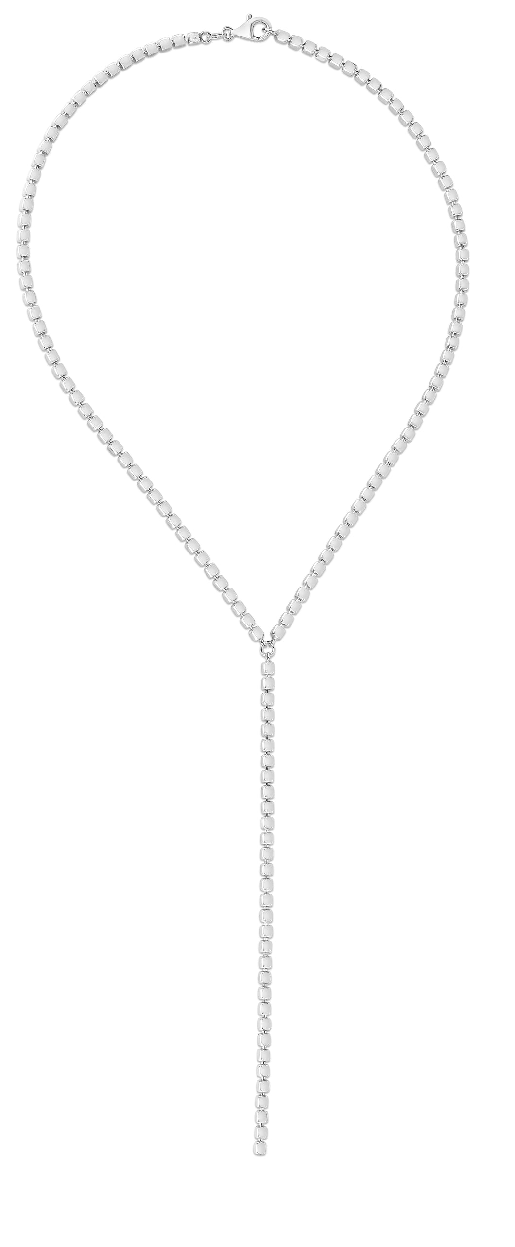 Silver Cubo Y-Necklace