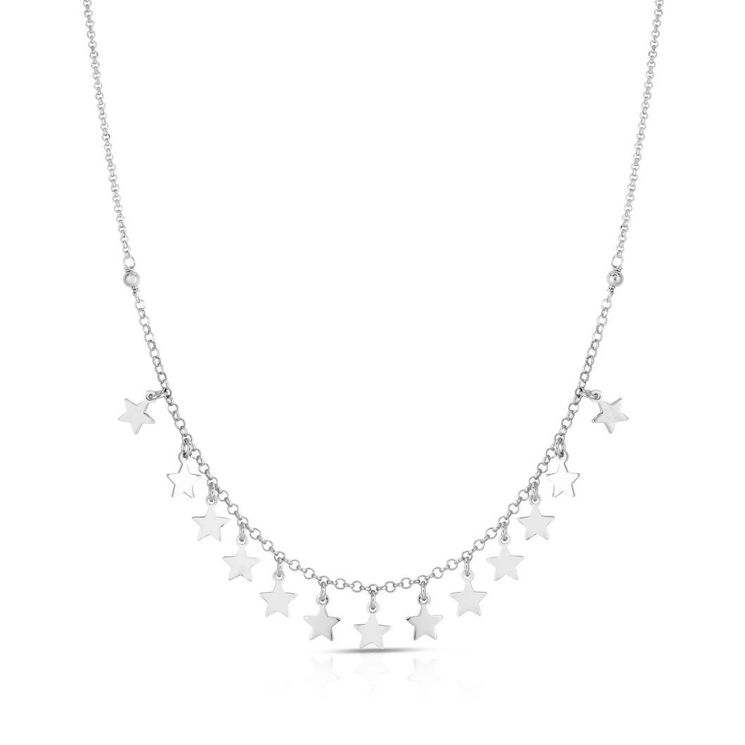 Silver Star Dangle Necklace