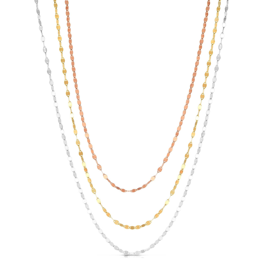 Silver Mirror Chain Layered Necklace