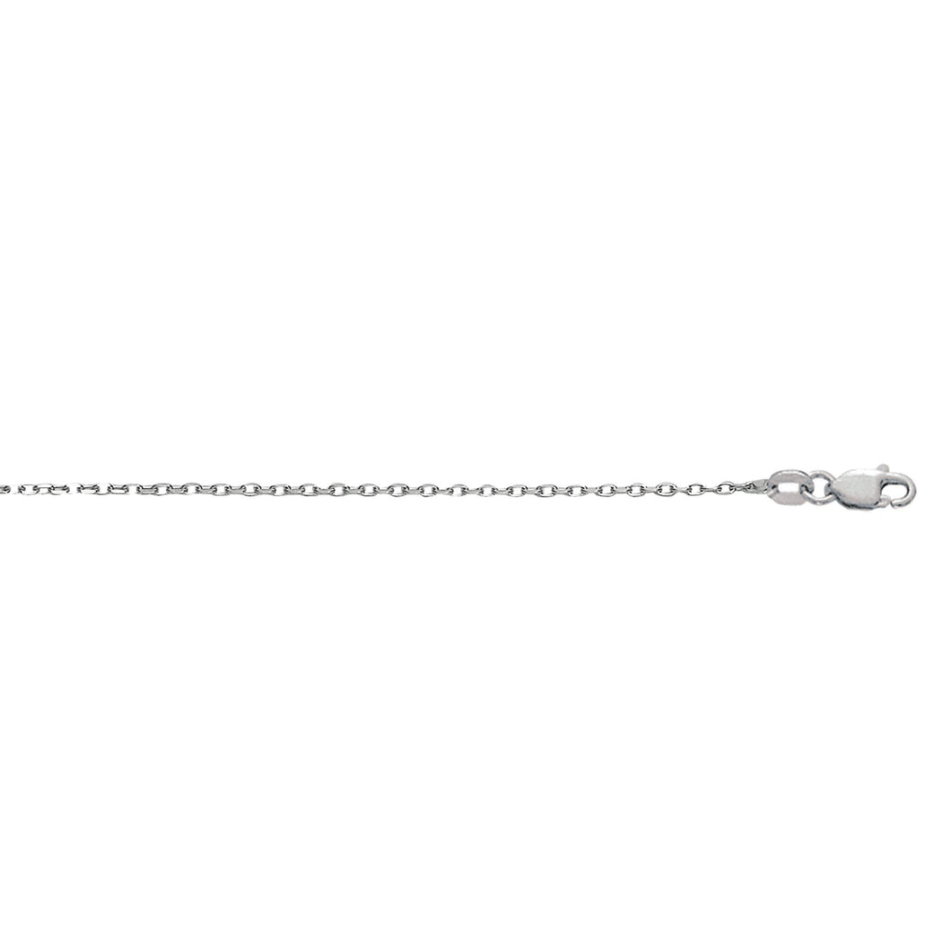 Silver .8mm Diamond Cut Cable Chain