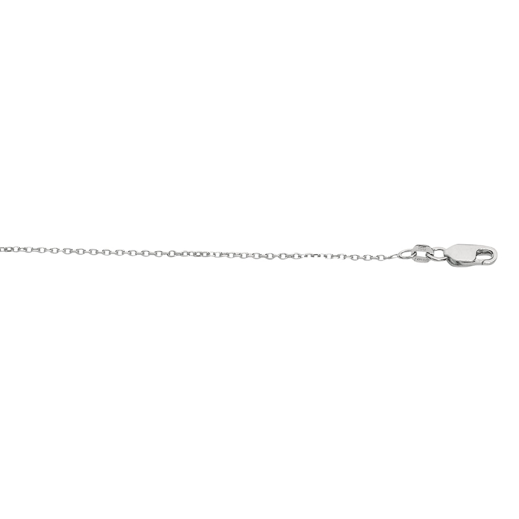 Silver 1.1mm Diamond Cut Cable Chain