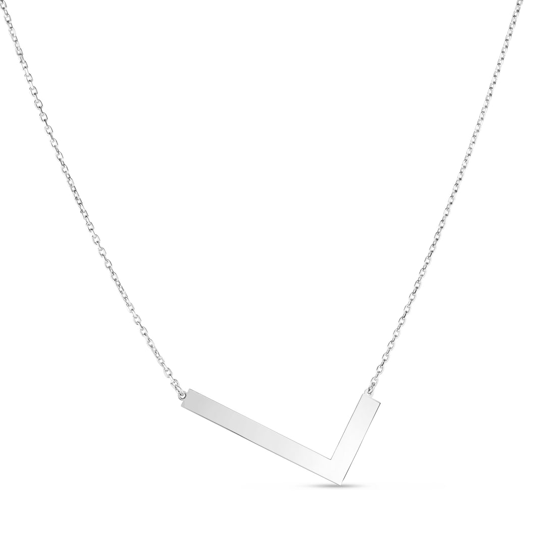 Silver L Letter Necklace