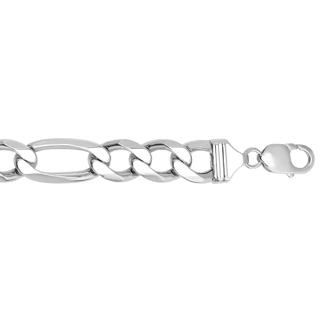 Silver 13.6mm Figaro Chain