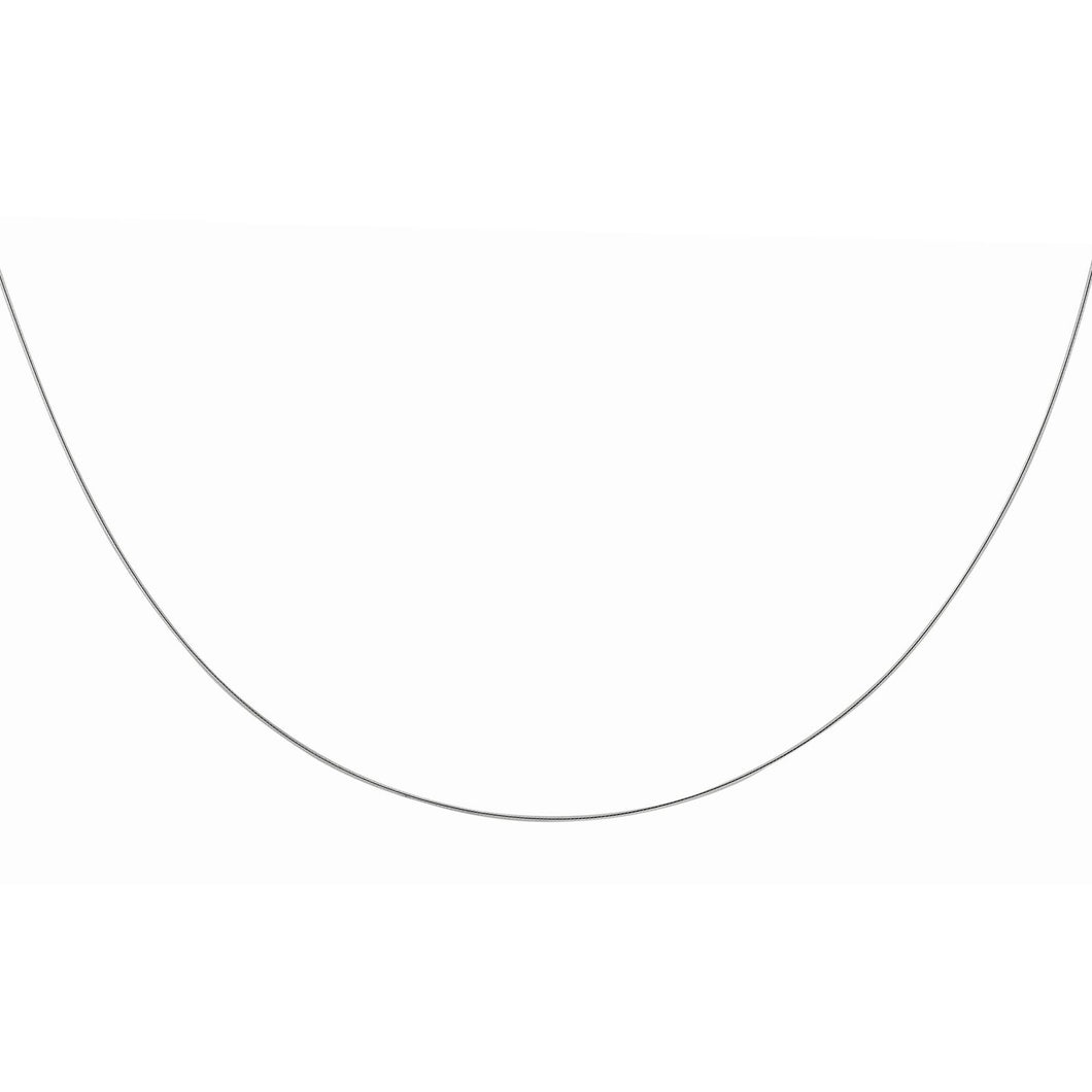 Silver 1.25mm Round Omega Chain