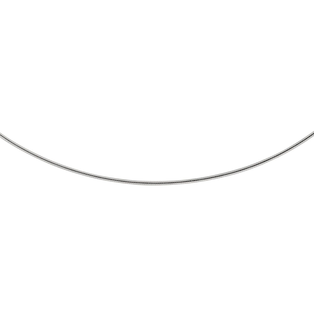 Silver 1.85mm Round Omega Chain