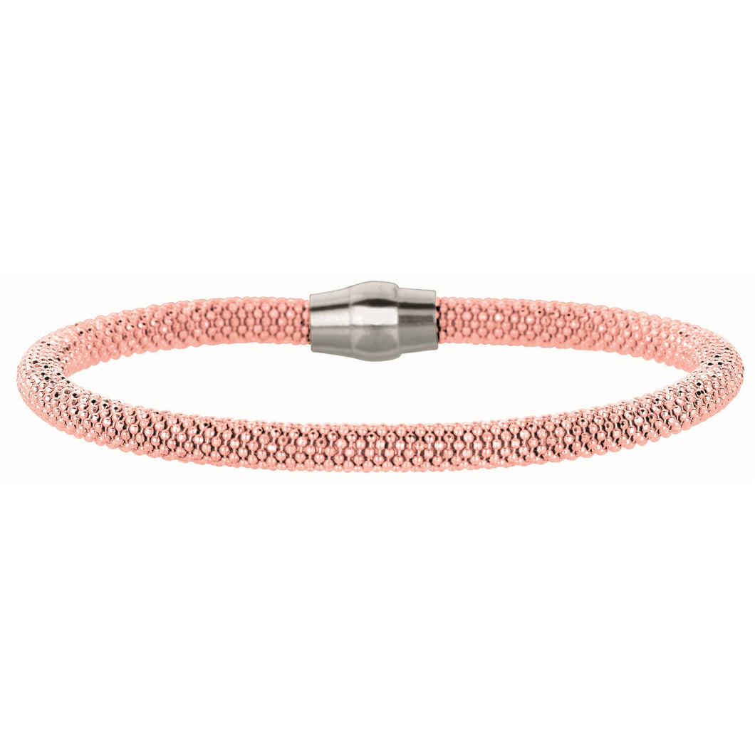 Silver Magnetic Clasp Popcorn Bangle