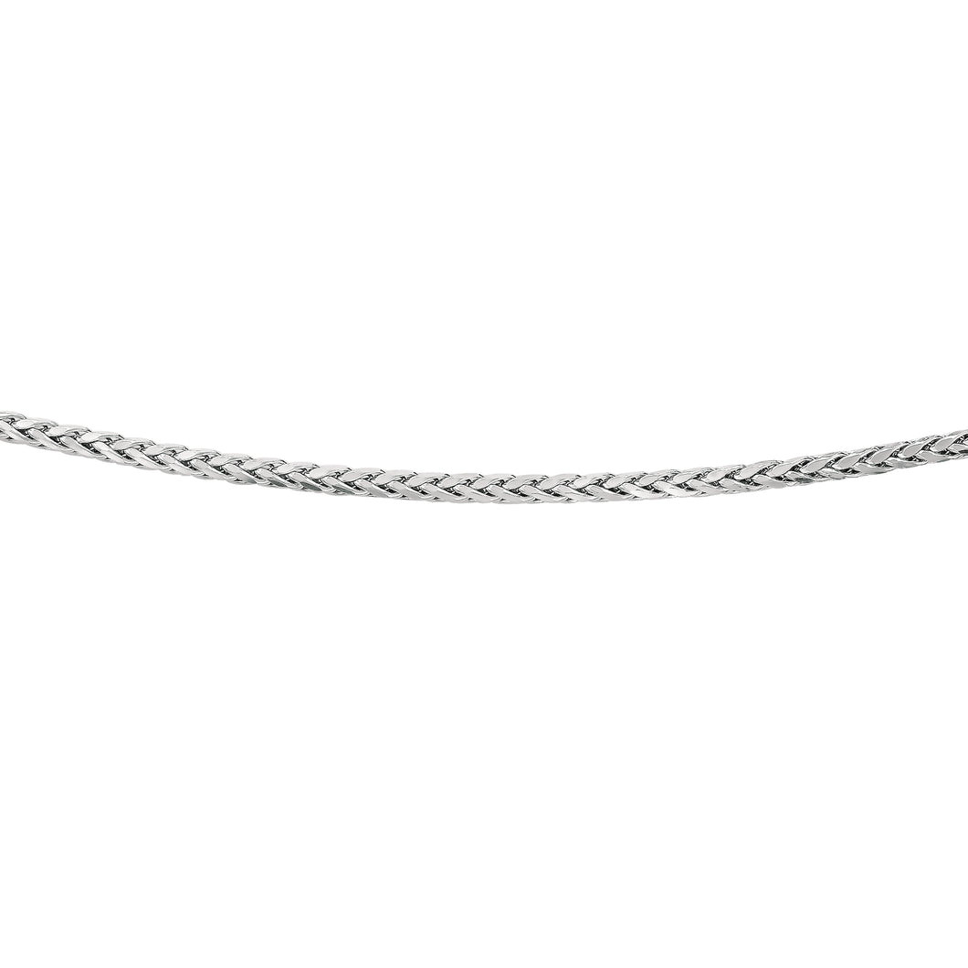 Silver 3.80mm Semi-Solid Wheat Chain