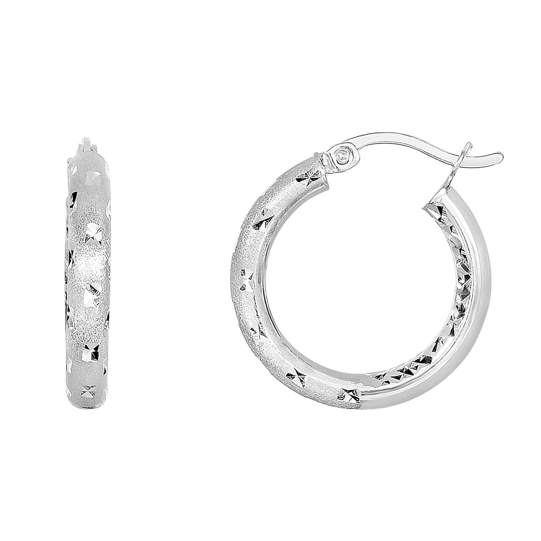 Silver Star Small Hoop Earring