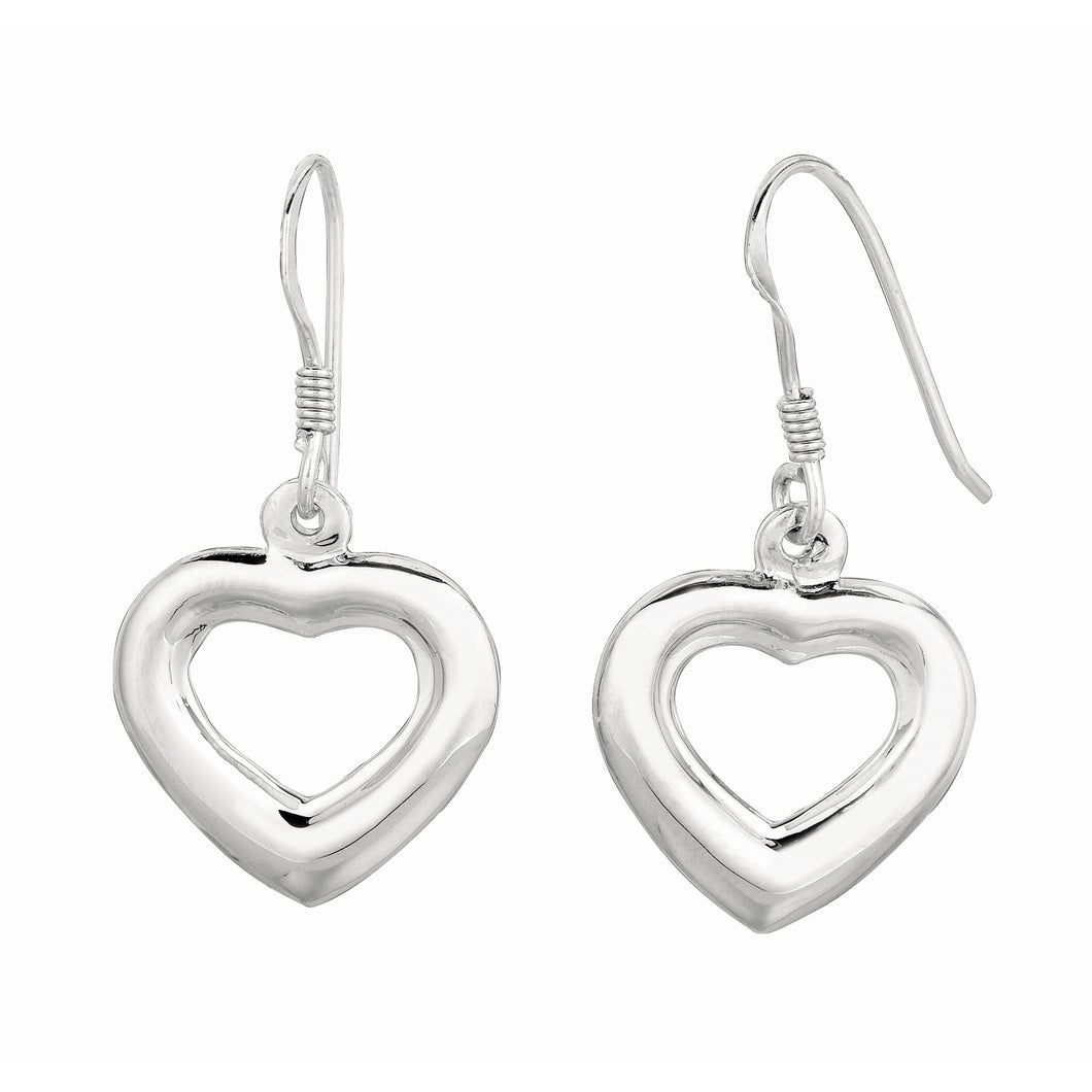 Silver Small Puff Heart Earring