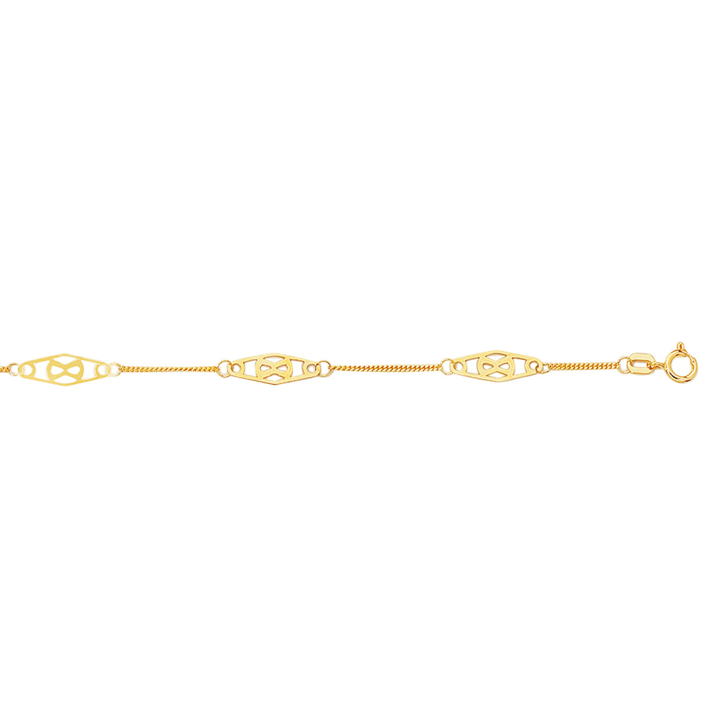 14K Gold Infinity Anklet