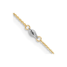 Load image into Gallery viewer, 14K Two-tone Fancy 9in Plus 1in Ext Anklet
