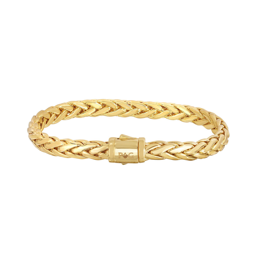 14K Gold Rounded Woven Bracelet