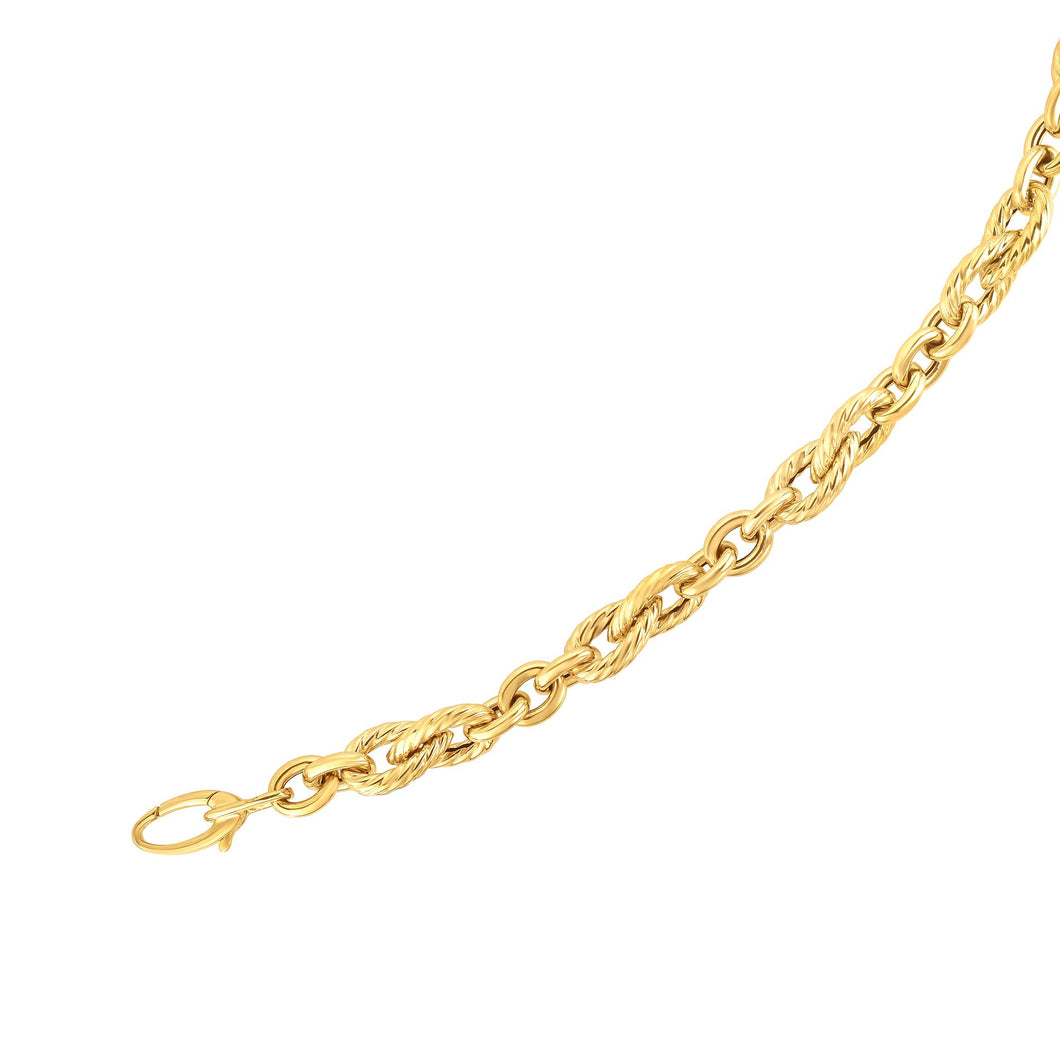 14K Gold Italian Cable Bracelet