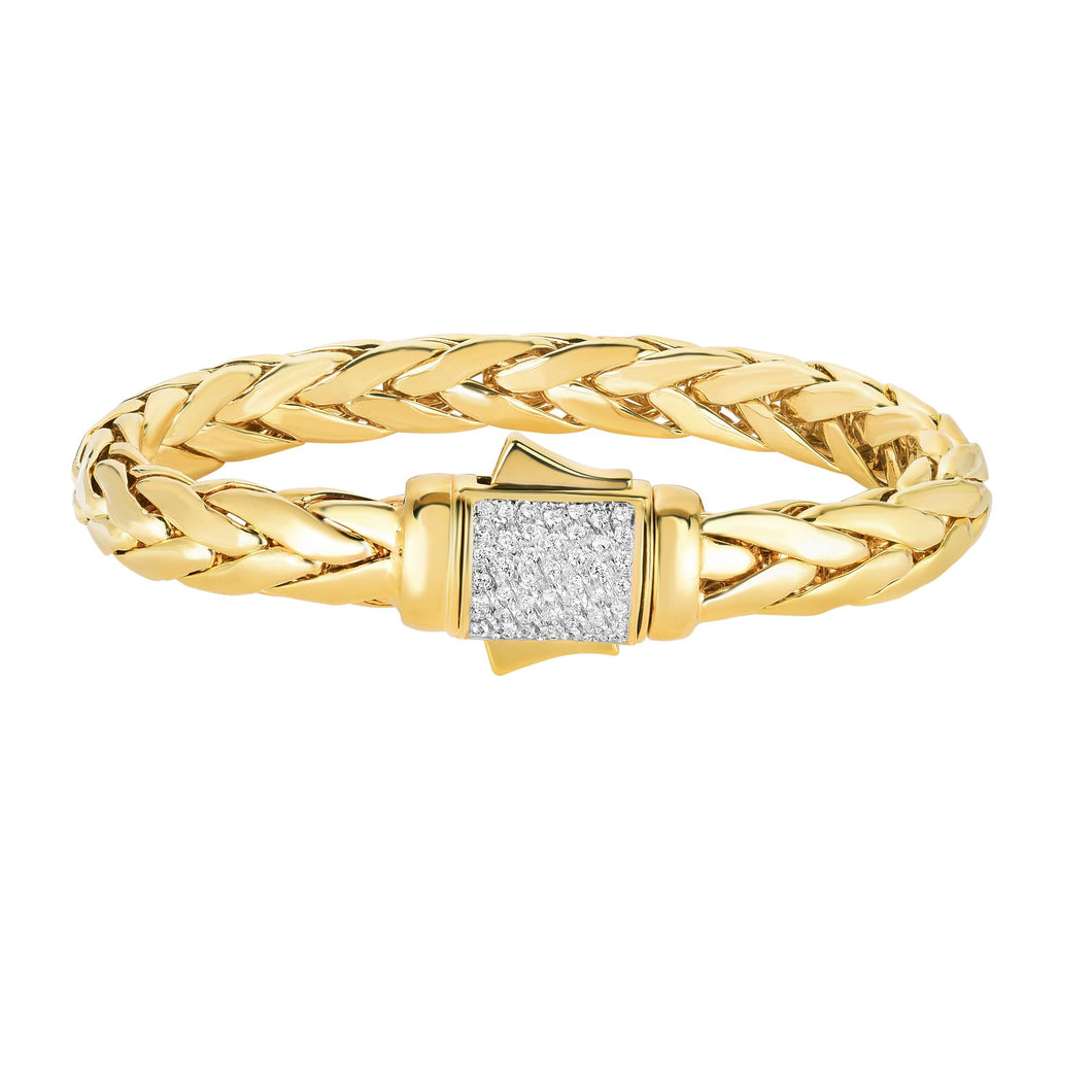 14K Gold .46ct. Dia Woven Bracelet