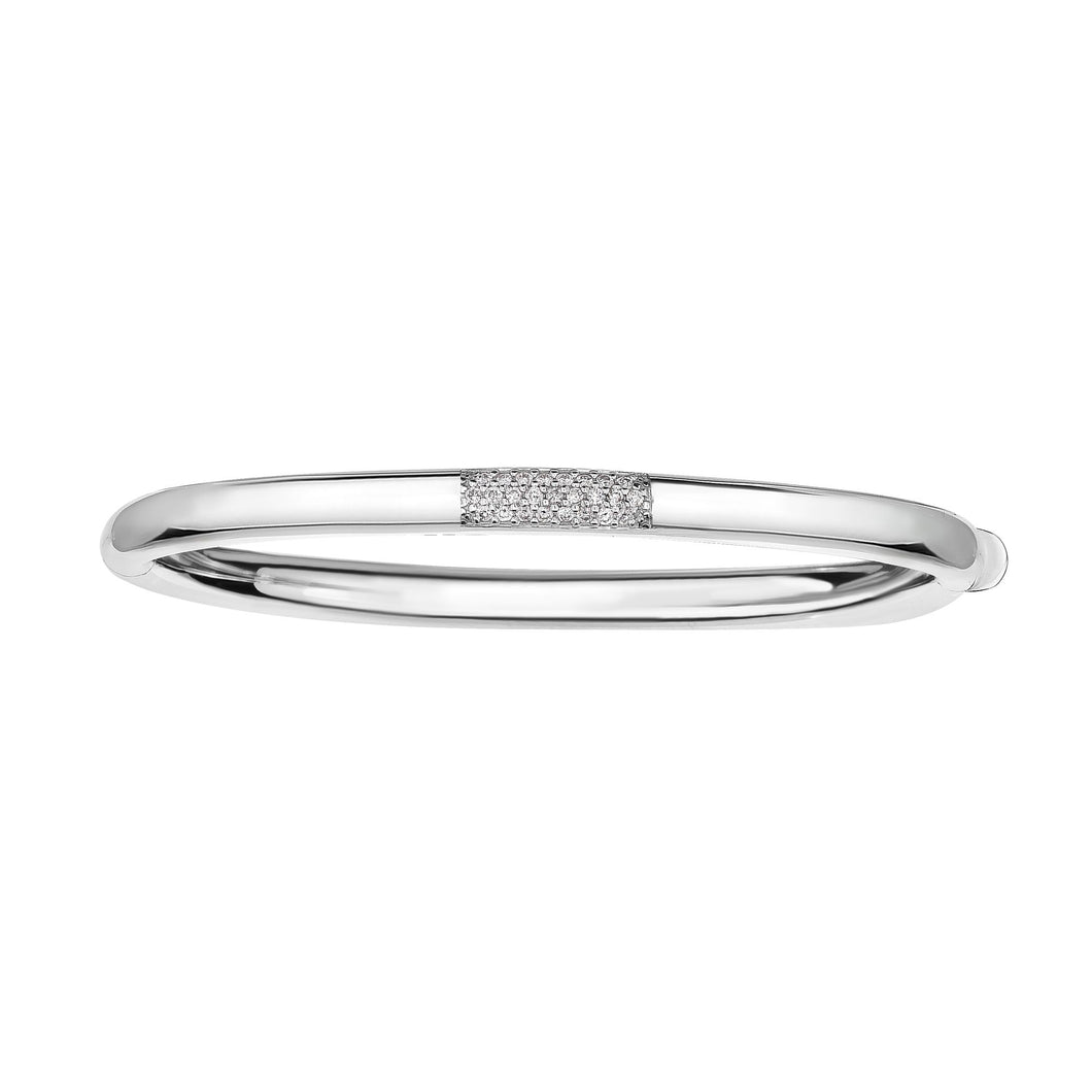 14K Gold .22ct Diamond Heritage Bangle