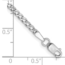 Load image into Gallery viewer, 14k WG 2.5mm Semi-Solid Curb Chain Anklet
