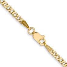 Load image into Gallery viewer, 14k 2.5mm Semi-Solid Curb Chain
