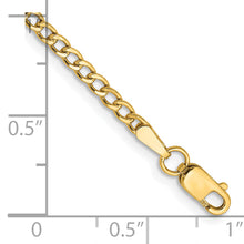 Load image into Gallery viewer, 14k 2.5mm Semi-Solid Curb Chain
