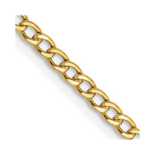 Load image into Gallery viewer, 14k 2.5mm Semi-Solid Curb Chain
