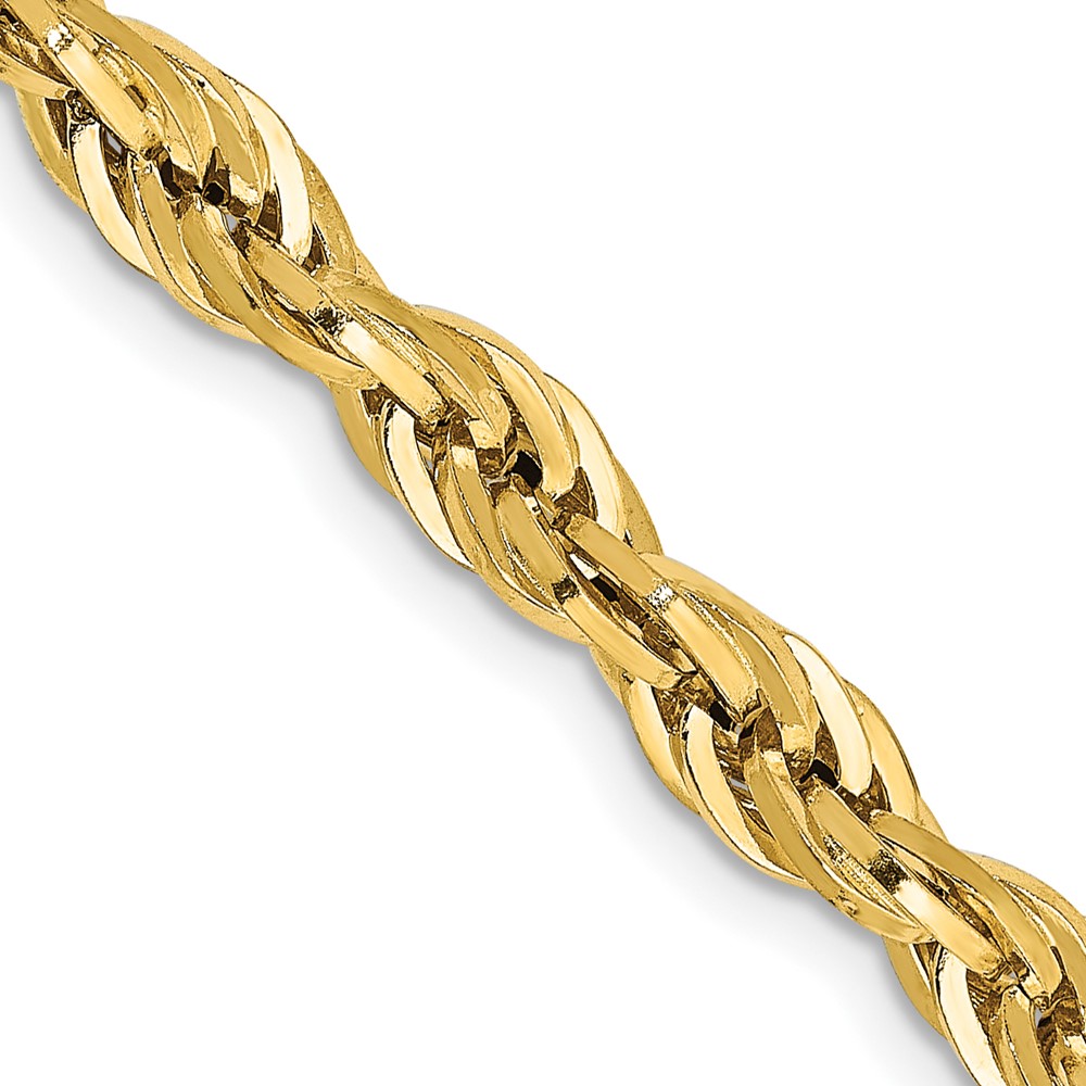14ky 4.75mm Semi-Solid Rope Chain