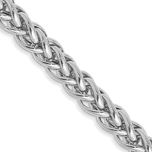 Load image into Gallery viewer, 14k WG 4.3mm Semi-solid 3-Wire Wheat Chain
