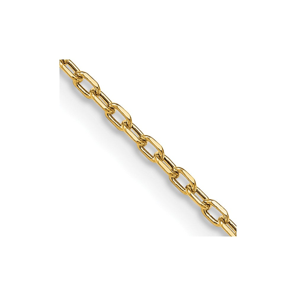 14k 3mm Semi-solid D/C Open Link Cable Chain