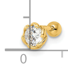 Load image into Gallery viewer, 14K CZ  Labret Stud
