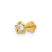 Load image into Gallery viewer, 14K 19 Gauge CZ Star Cartilage Body Jewelry

