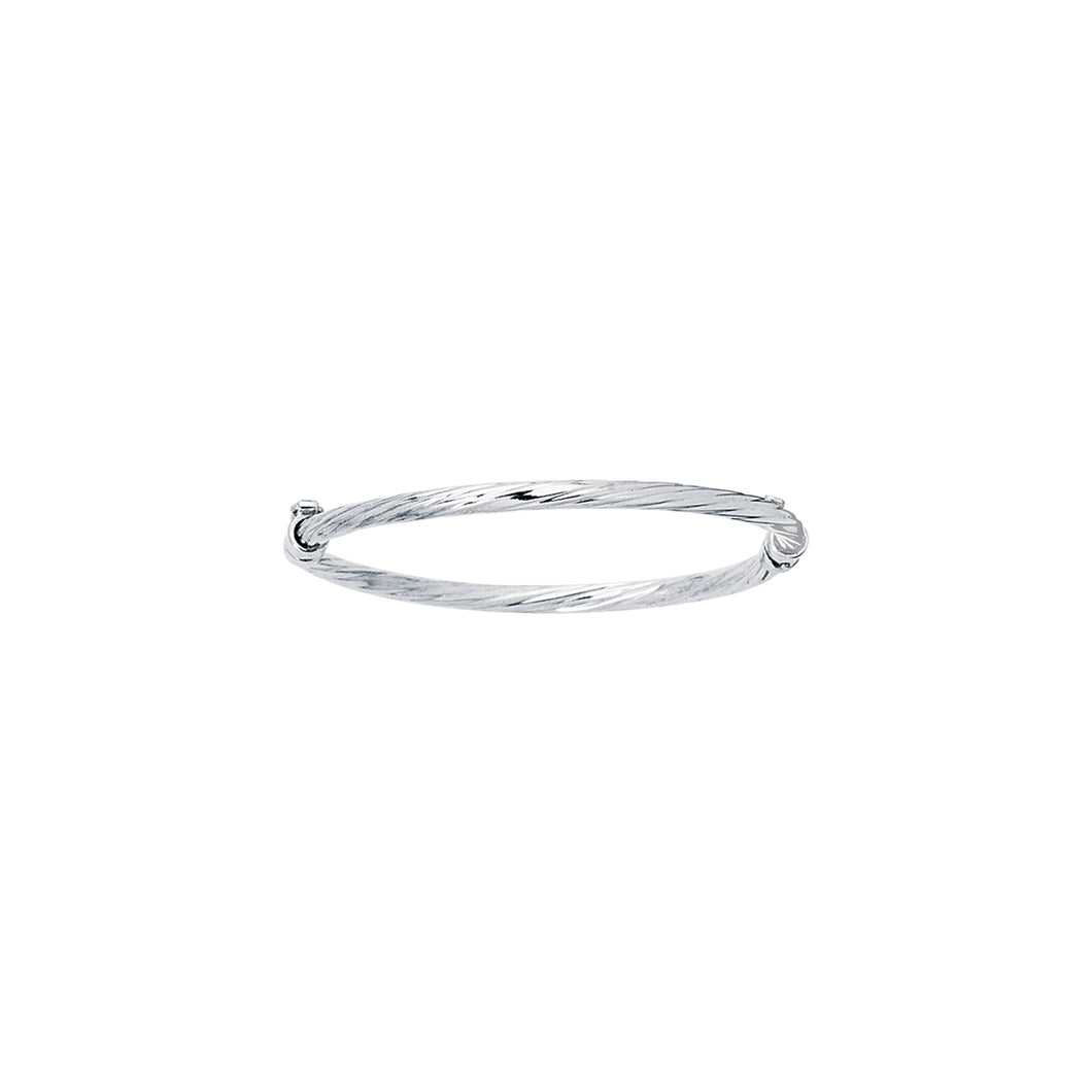 14K Gold Polished Twist Children's Bangle