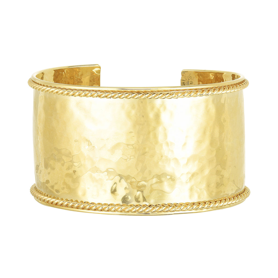 14K Gold Lucia Large Cuff Bangle