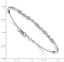 Load image into Gallery viewer, 14k White Gold Diamond Bangle Bracelet
