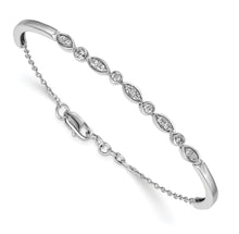 Load image into Gallery viewer, 14k White Gold Diamond Bangle Bracelet
