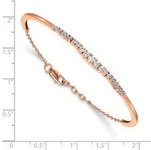 Load image into Gallery viewer, 14K Rose Gold Lab Grown Diamond SI1/SI2, G H I, Graduated Bangle Bracelet
