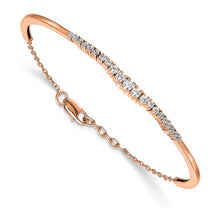 Load image into Gallery viewer, 14K Rose Gold Lab Grown Diamond SI1/SI2, G H I, Graduated Bangle Bracelet

