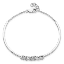 Load image into Gallery viewer, 14k White Gold Diamond Bangle Bracelet
