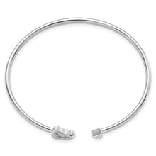 Load image into Gallery viewer, 14k White Gold Diamond Celtic Knot Cuff Bangle
