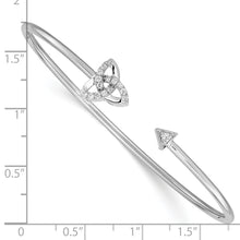 Load image into Gallery viewer, 14k White Gold Diamond Celtic Knot Cuff Bangle
