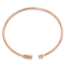 Load image into Gallery viewer, 14k Rose Gold Diamond Arrow Cuff Bangle

