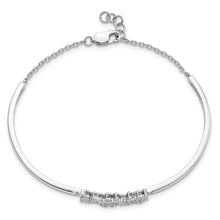 Load image into Gallery viewer, 14k White Gold Diamond Bangle Bracelet
